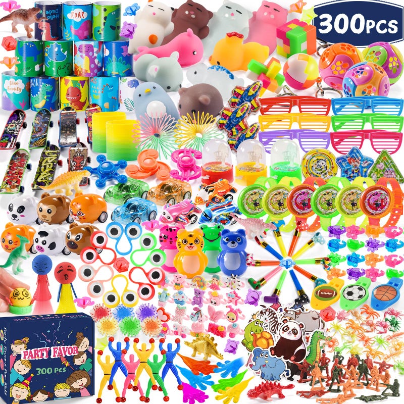 Yutin 300 PCS Party Favor for Kids Goodie Bags Stuffers  Prize Box Toys for Kids Classroom Bulk  Small Fidget Toys Pinata Fillers  Treasure Chest Toy for Students Rewards  Carnival Prizes  Birthday Gifts - Image 1